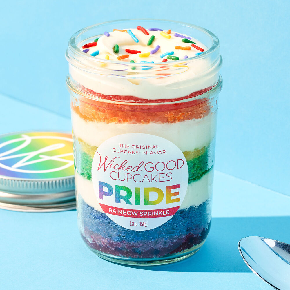 Pride Rainbow Sprinkle Cupcake Jar image number null